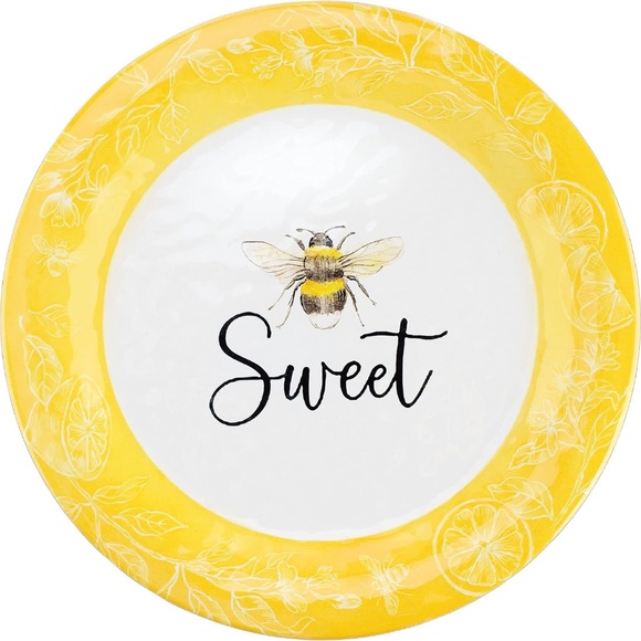 12-Piece Melamine Dinnerware Set, Bee Design - Picture 2 of 4